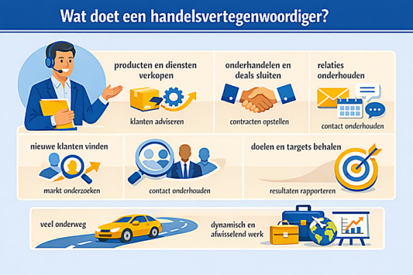 Alles over het beroep handelsvertegenwoordiger Wat doet een handelsvertegenwoordiger